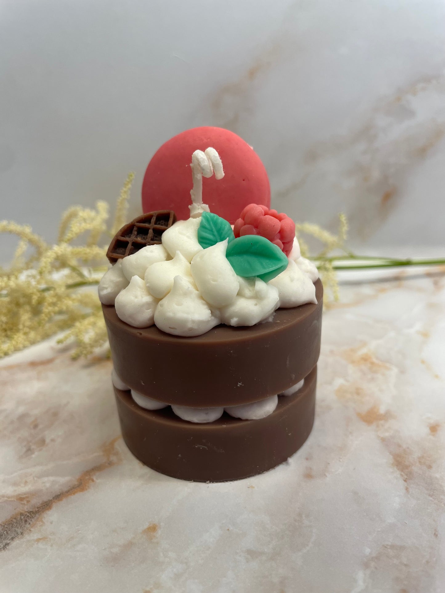 Ljus "choco hallon" - Choklad doft