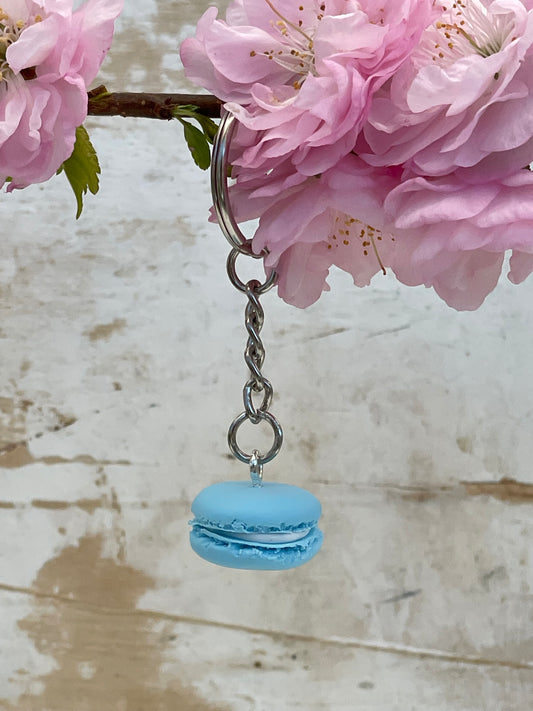 Keychain Macaron "Yummi Yum" Blue