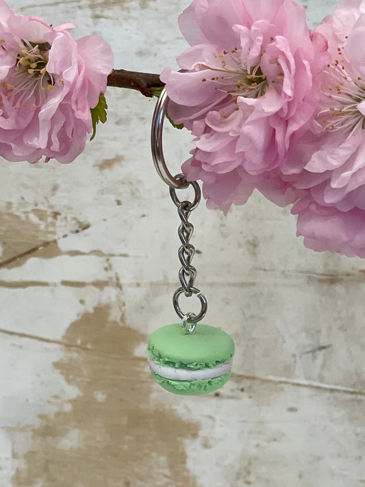 Keychain Macaron "Yummi Yum" Green