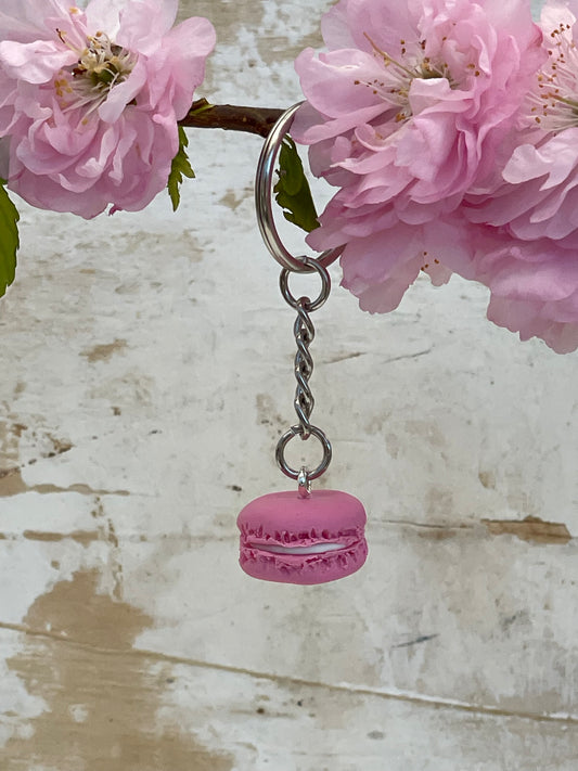 Keychain Macaron "Yummi Yum" Rosa