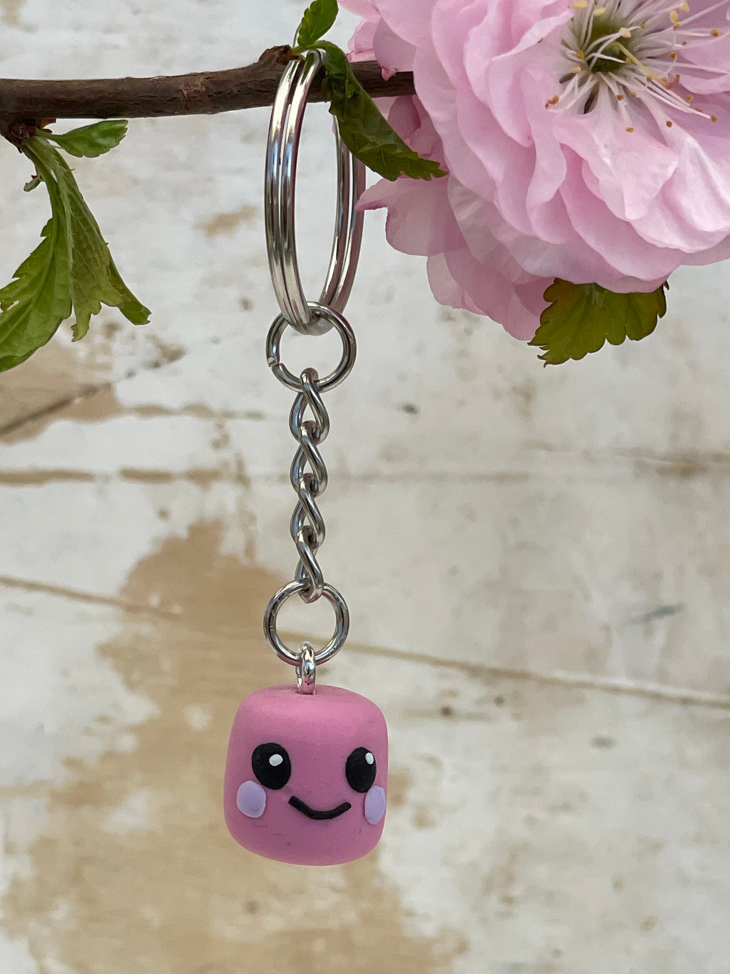 Keychain Marshmallow „Muppel“ Rosa