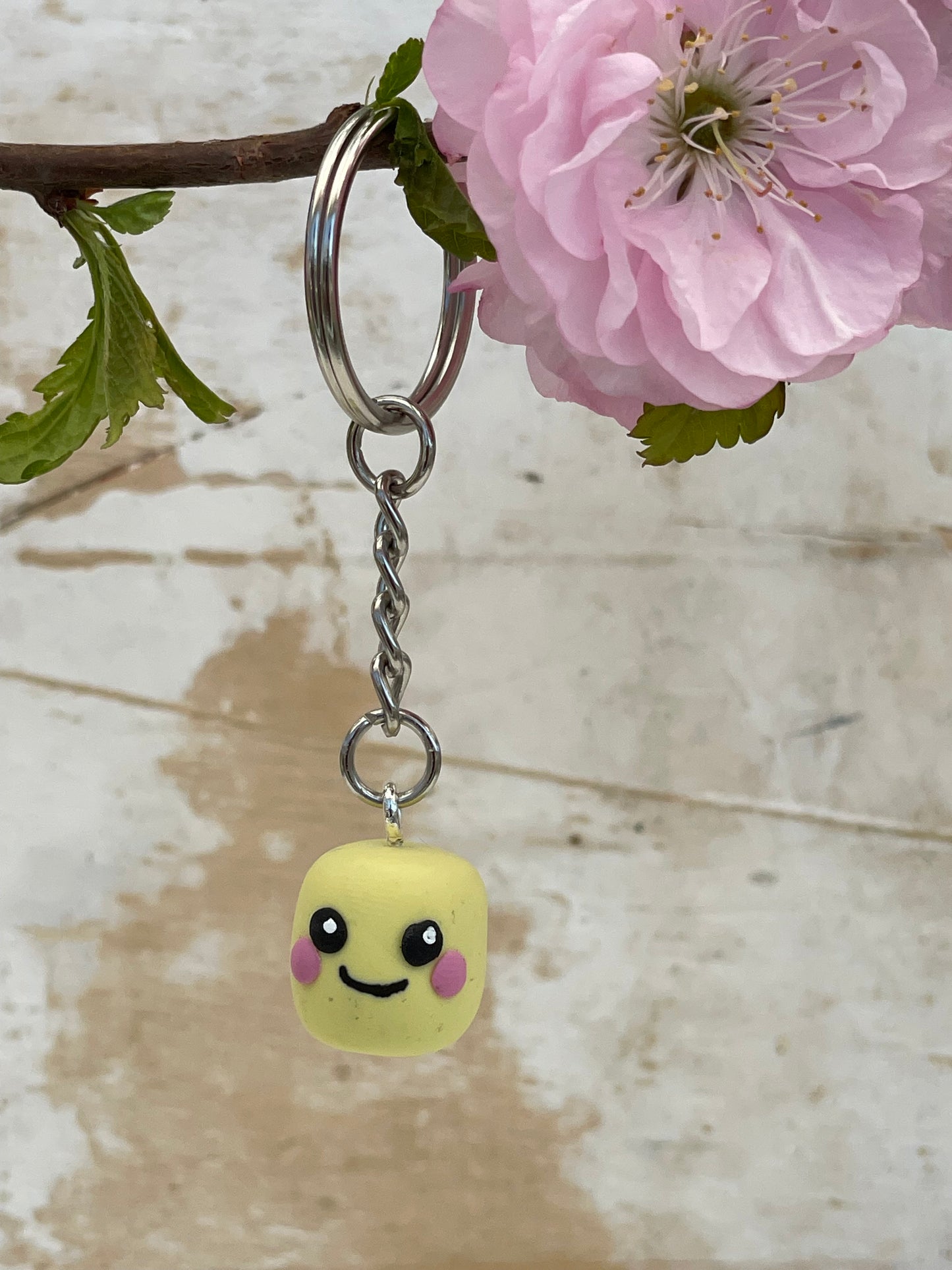 Keychain Marshmallow „Muppel“ Yellow