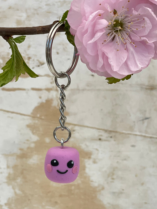 Keychain Marshmallow „Muppel“ Pink