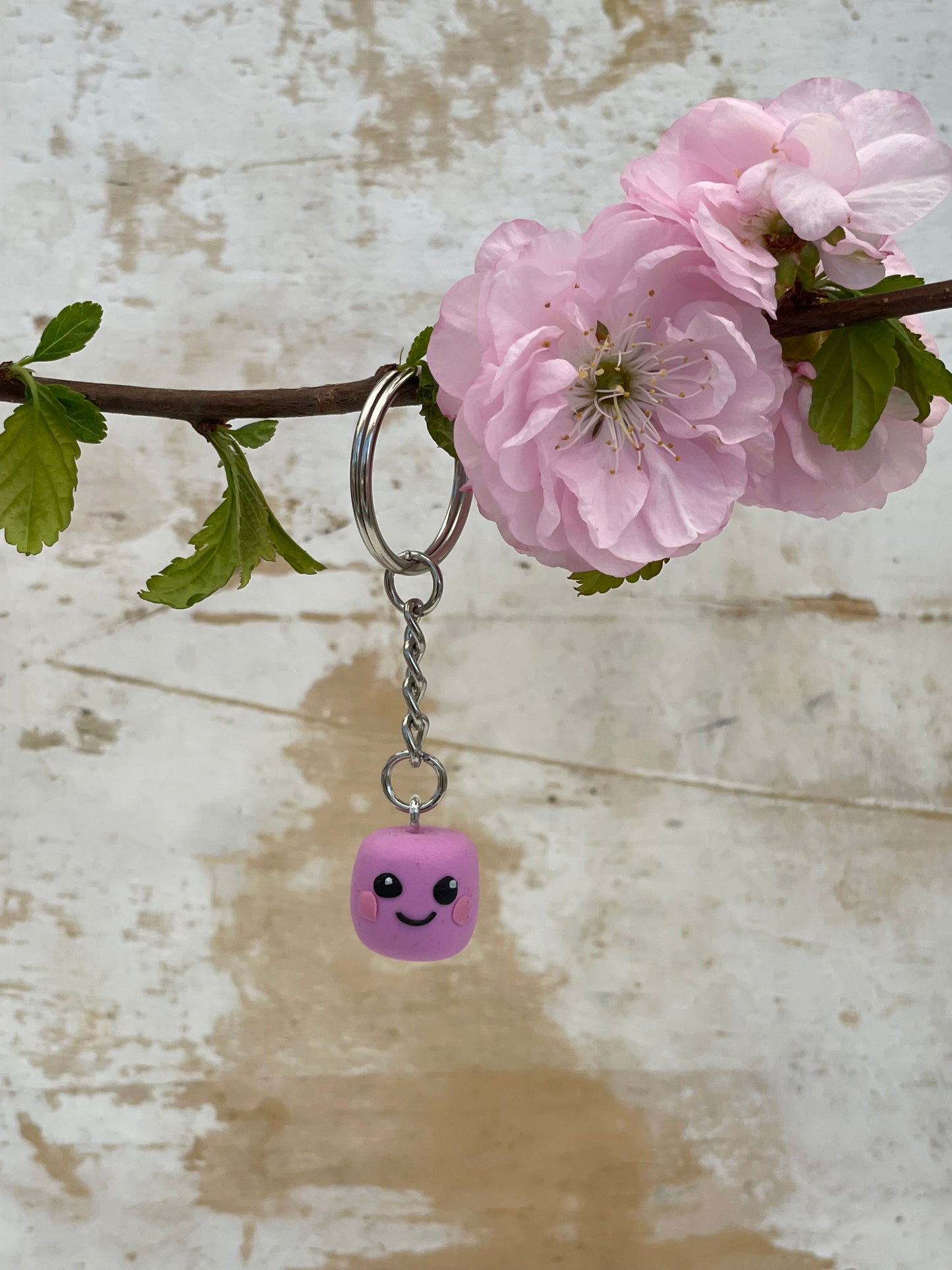 Keychain Marshmallow „Muppel“ Pink