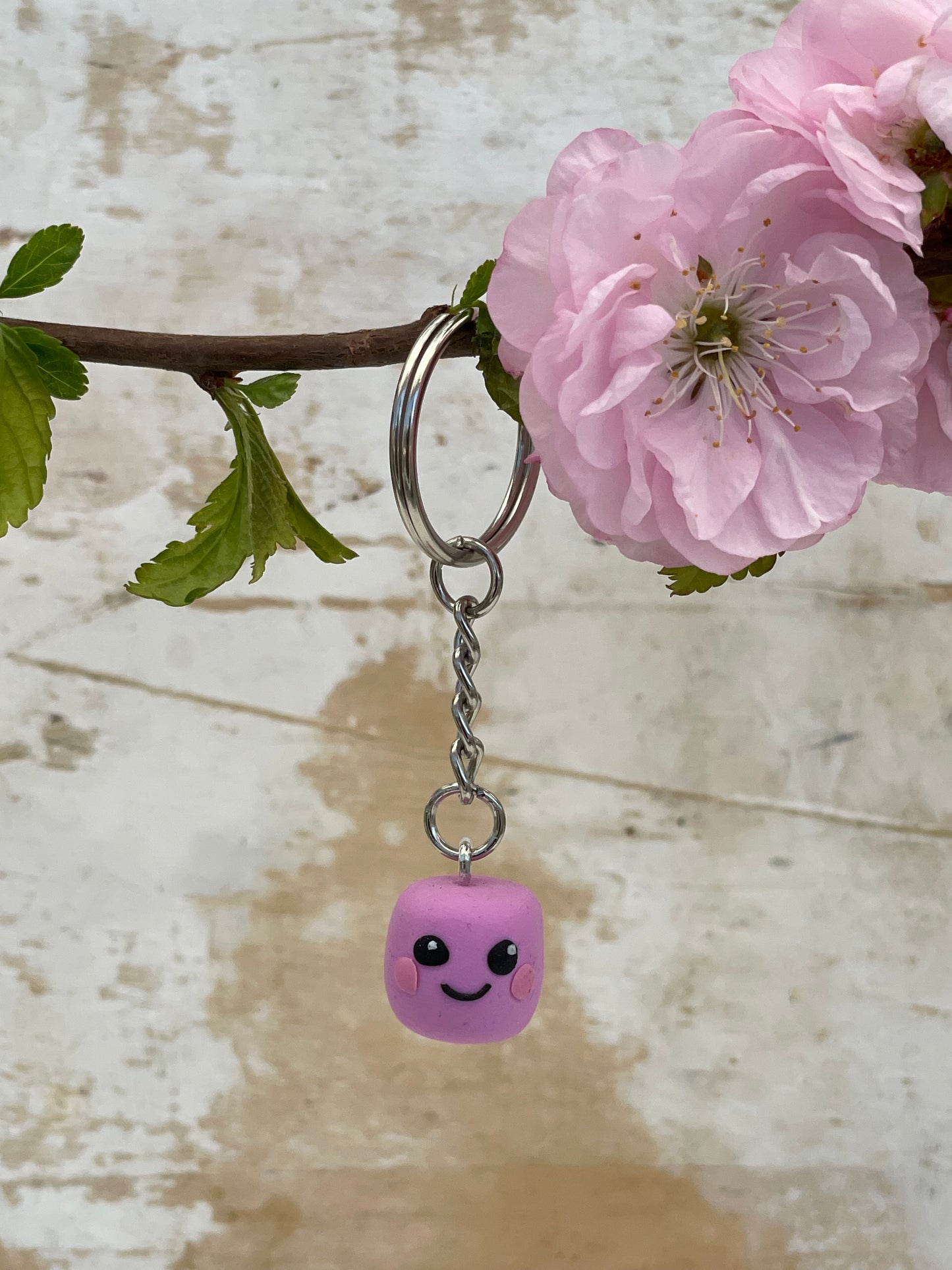 Keychain Marshmallow „Muppel“ Pink