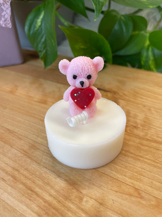 Ljus "Teddybear heart" - Choklad doft
